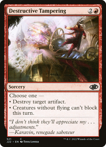 Destructive Tampering [Jumpstart 2022] - The Mythic Store | 24h Order Processing