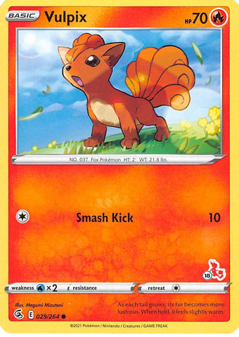Vulpix (029/264) (Cinderace Stamp #18) [Battle Academy 2022] - The Mythic Store | 24h Order Processing
