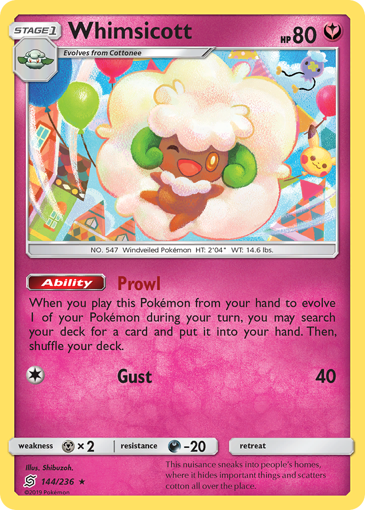 Whimsicott (144/236) [Sun & Moon: Unified Minds] - The Mythic Store | 24h Order Processing