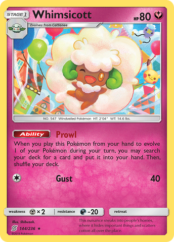 Whimsicott (144/236) [Sun & Moon: Unified Minds] - The Mythic Store | 24h Order Processing