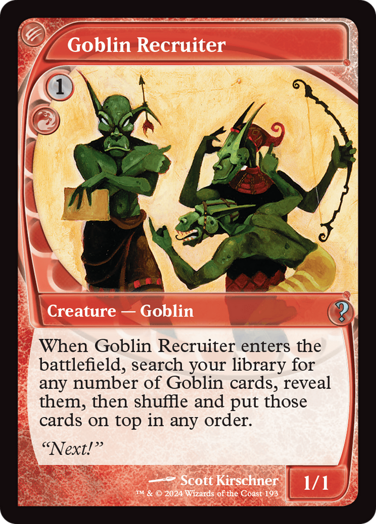 Goblin Recruiter (Future Sight) [Mystery Booster 2] - The Mythic Store | 24h Order Processing