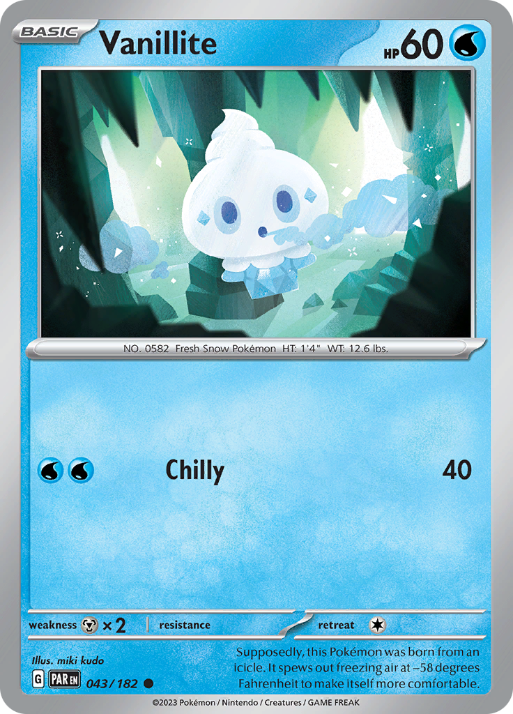 Vanillite (043/182) [Scarlet & Violet: Paradox Rift] - The Mythic Store | 24h Order Processing