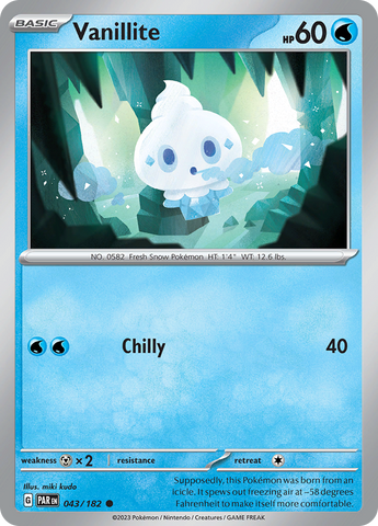 Vanillite (043/182) [Scarlet & Violet: Paradox Rift] - The Mythic Store | 24h Order Processing