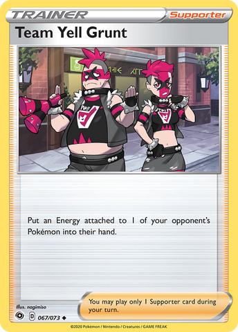 Team Yell Grunt (067/073) [Sword & Shield: Champion's Path] - The Mythic Store | 24h Order Processing
