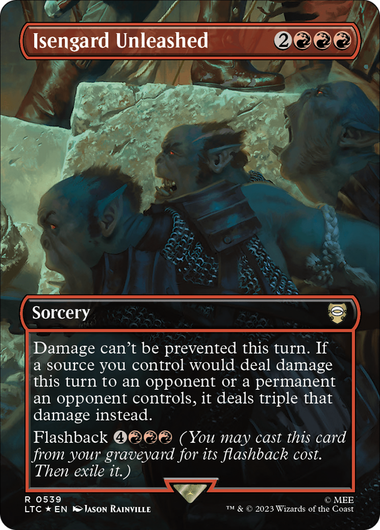 Isengard Unleashed (Borderless) (Surge Foil) [The Lord of the Rings: Tales of Middle-Earth Commander] - The Mythic Store | 24h Order Processing