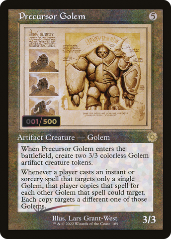 Precursor Golem (Retro Schematic) (Serialized) [The Brothers' War Retro Artifacts] - The Mythic Store | 24h Order Processing
