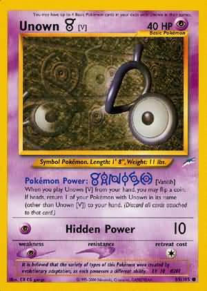 Unown [V] (89/105) [Neo Destiny Unlimited] - The Mythic Store | 24h Order Processing