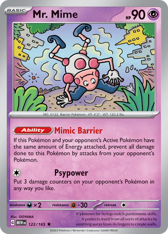 Mr. Mime (122/165) [Scarlet & Violet 151] - The Mythic Store | 24h Order Processing