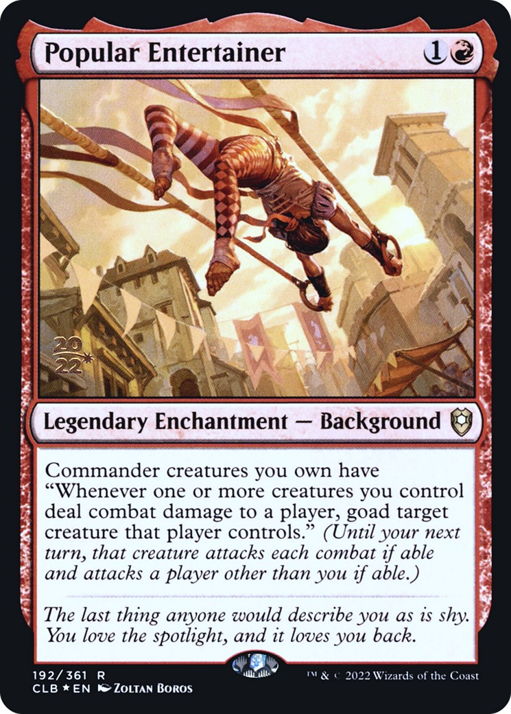 Popular Entertainer [Commander Legends: Battle for Baldur's Gate Prerelease Promos] - The Mythic Store | 24h Order Processing