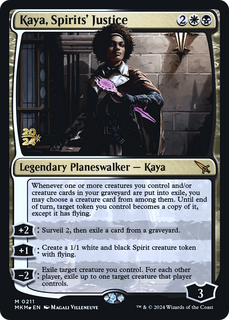 Kaya, Spirits' Justice [Murders at Karlov Manor Prerelease Promos] - The Mythic Store | 24h Order Processing