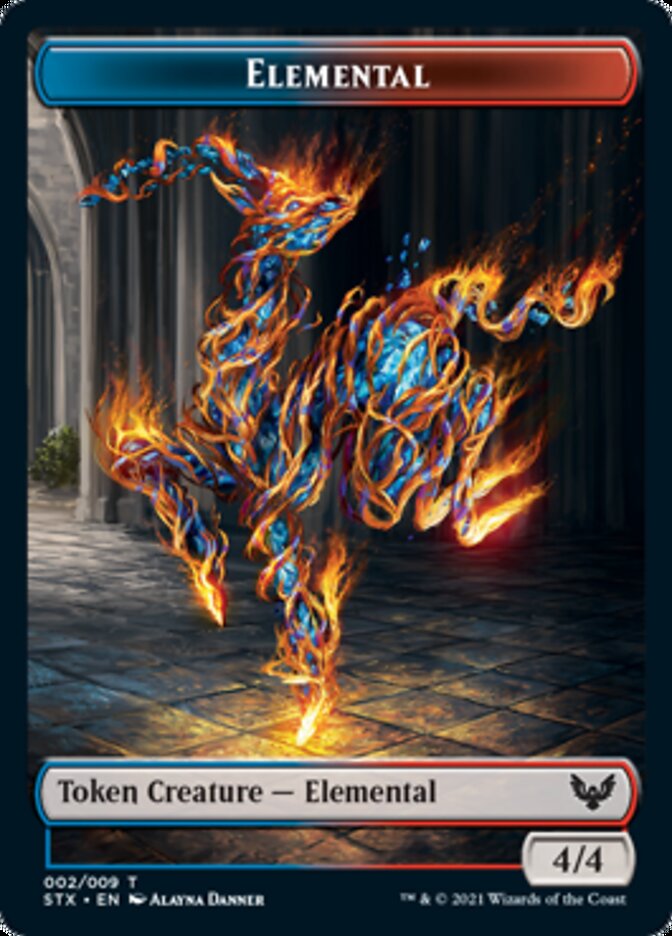 Elemental // Treasure Double-Sided Token [Strixhaven: School of Mages Tokens] - The Mythic Store | 24h Order Processing