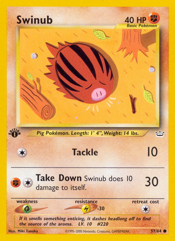Swinub (57/64) [Neo Revelation 1st Edition] - The Mythic Store | 24h Order Processing