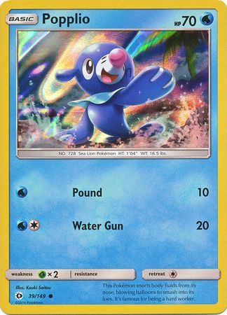 Popplio (39/149) (Water Web Holo) [Sun & Moon: Base Set] - The Mythic Store | 24h Order Processing