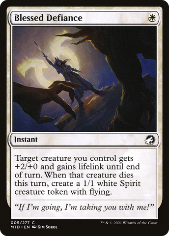 Blessed Defiance [Innistrad: Midnight Hunt] - The Mythic Store | 24h Order Processing