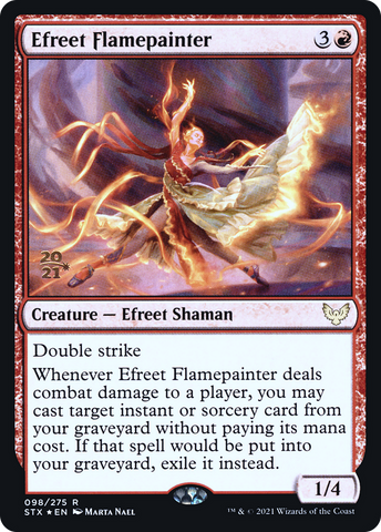 Efreet Flamepainter [Strixhaven: School of Mages Prerelease Promos] - The Mythic Store | 24h Order Processing