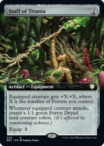 Staff of Titania (Extended Art) [The Brothers' War Commander] - The Mythic Store | 24h Order Processing