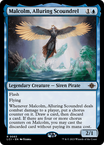 Malcolm, Alluring Scoundrel (Promo Pack) [The Lost Caverns of Ixalan Promos] - The Mythic Store | 24h Order Processing