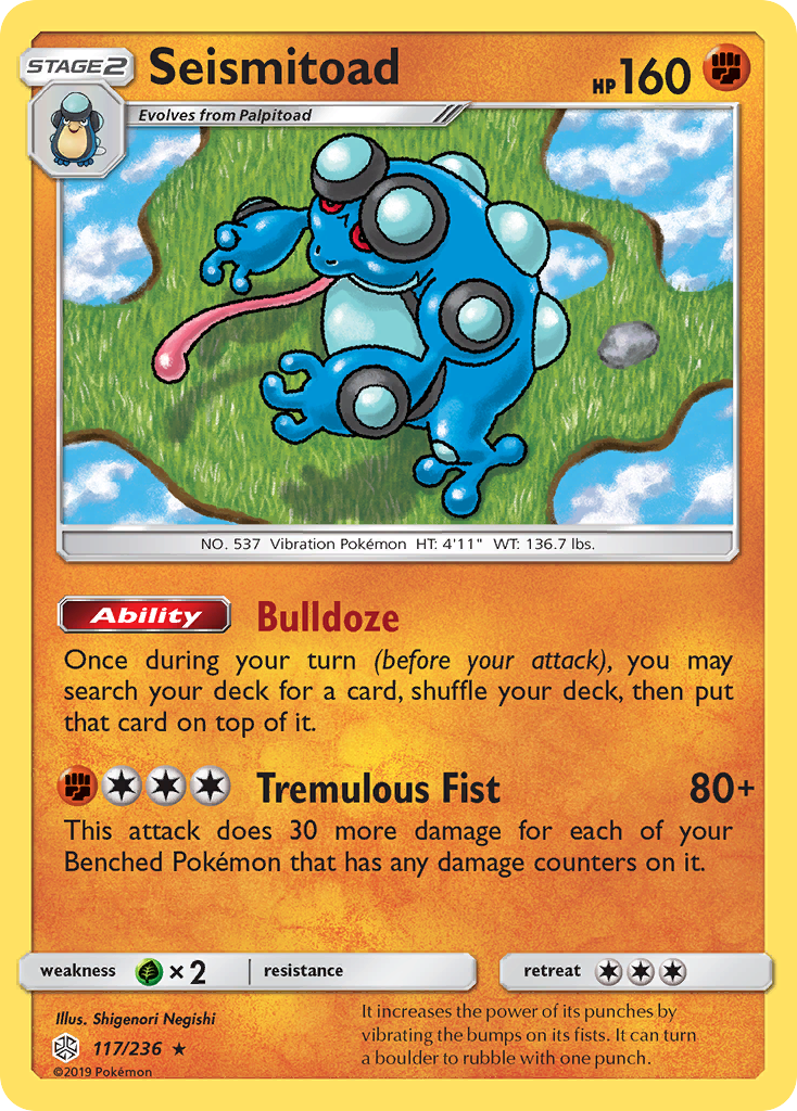 Seismitoad (117/236) [Sun & Moon: Cosmic Eclipse] - The Mythic Store | 24h Order Processing