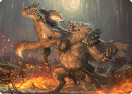 Duel for Dominance Art Card [Innistrad: Midnight Hunt Art Series] - The Mythic Store | 24h Order Processing