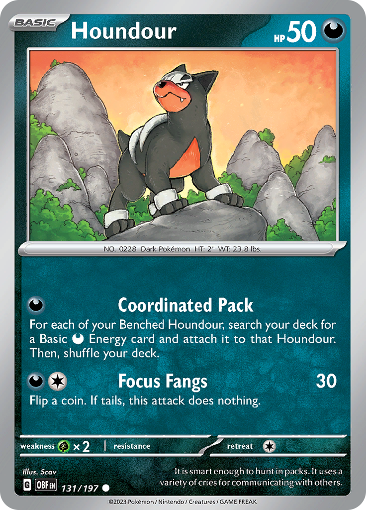 Houndour (131/197) [Scarlet & Violet: Obsidian Flames] - The Mythic Store | 24h Order Processing