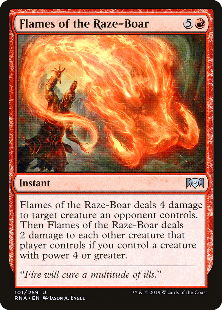 Flames of the Raze-Boar [Ravnica Allegiance] - The Mythic Store | 24h Order Processing