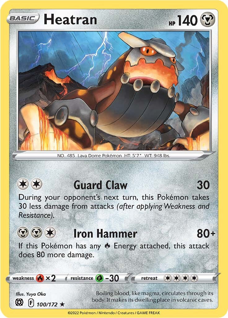 Heatran (100/172) [Sword & Shield: Brilliant Stars] - The Mythic Store | 24h Order Processing