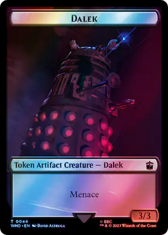 Dalek // Dinosaur Double-Sided Token (Surge Foil) [Doctor Who Tokens] - The Mythic Store | 24h Order Processing