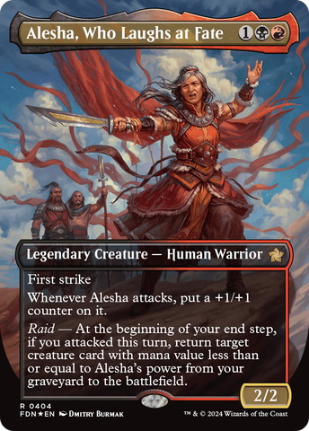 Alesha, Who Laughs at Fate (Borderless) (Mana Foil) [Foundations] - The Mythic Store | 24h Order Processing