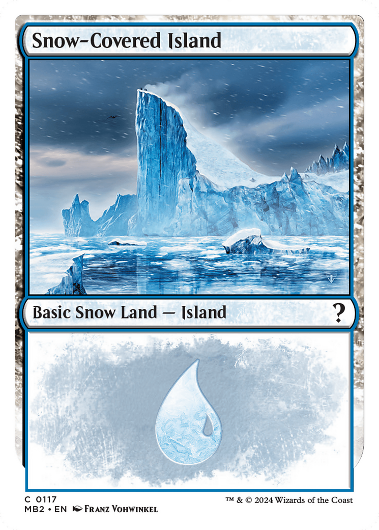 Snow-Covered Island (White Border) [Mystery Booster 2] - The Mythic Store | 24h Order Processing