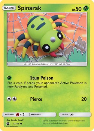 Spinarak (5/168) [Sun & Moon: Celestial Storm] - The Mythic Store | 24h Order Processing