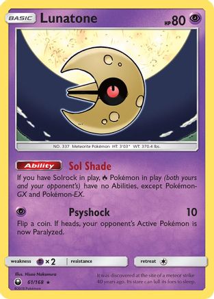 Lunatone (61/168) [Sun & Moon: Celestial Storm] - The Mythic Store | 24h Order Processing