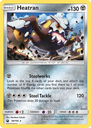 Heatran (98/168) [Sun & Moon: Celestial Storm] - The Mythic Store | 24h Order Processing