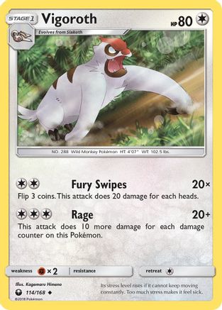 Vigoroth (114/168) [Sun & Moon: Celestial Storm] - The Mythic Store | 24h Order Processing