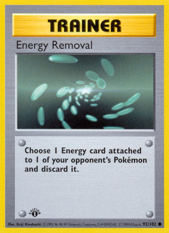 Energy Removal (92/102) (Shadowless) [Base Set 1st Edition] - The Mythic Store | 24h Order Processing