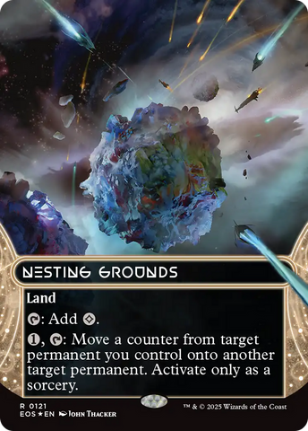 Nesting Grounds (0121) (Borderless) (Galaxy Foil) [Edge of Eternities: Stellar Sights] - The Mythic Store | 24h Order Processing