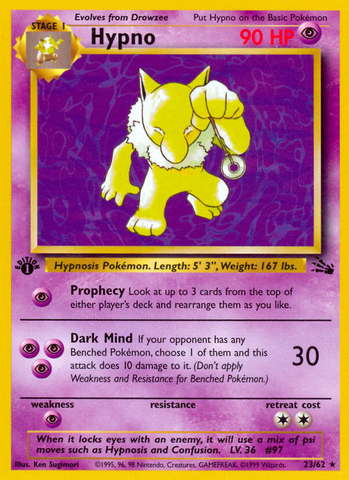 Hypno (23/62) [Fossil 1st Edition] - The Mythic Store | 24h Order Processing