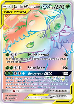 Celebi & Venusaur GX (182/181) [Sun & Moon: Team Up] - The Mythic Store | 24h Order Processing