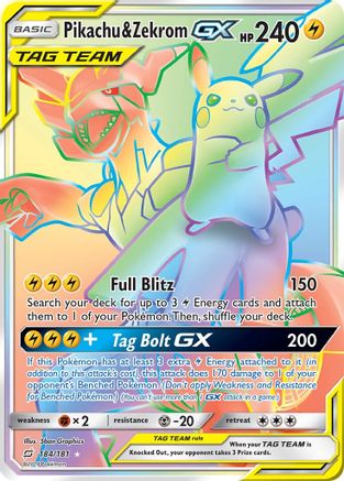 Pikachu & Zekrom GX (184/181) [Sun & Moon: Team Up] - The Mythic Store | 24h Order Processing