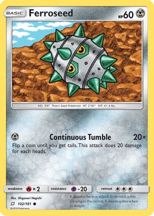 Ferroseed (102/181) [Sun & Moon: Team Up] - The Mythic Store | 24h Order Processing