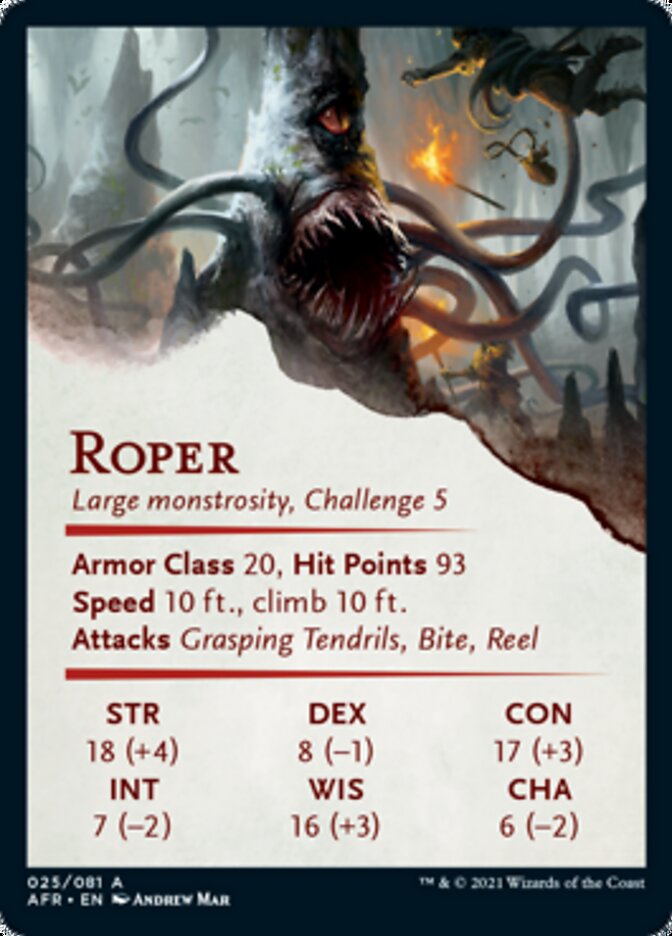 Roper Art Card (Gold-Stamped Signature) [Dungeons & Dragons: Adventures in the Forgotten Realms Art Series] - The Mythic Store | 24h Order Processing