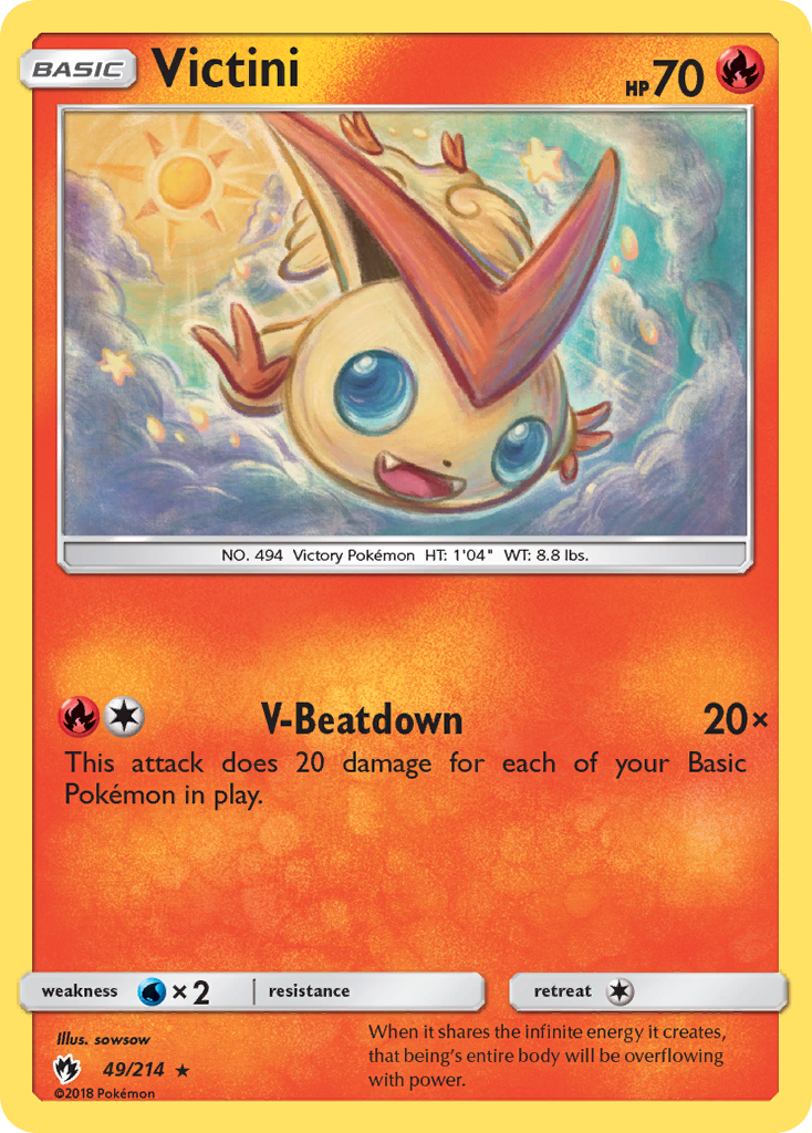 Victini (49/214) [Sun & Moon: Lost Thunder] - The Mythic Store | 24h Order Processing