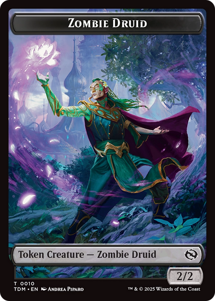 Zombie Druid // Treasure Double-Sided Token [Tarkir: Dragonstorm Tokens] - The Mythic Store | 24h Order Processing