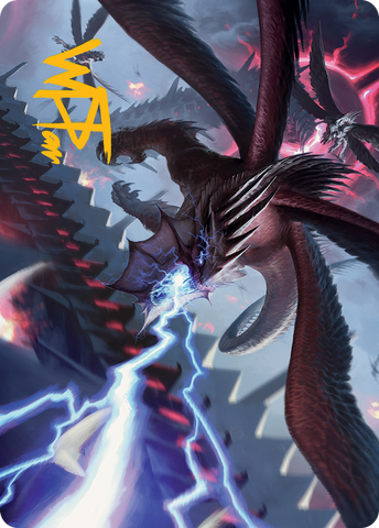 Defiant Thundermaw Art Card (Gold-Stamped Signature) [March of the Machine Art Series] - The Mythic Store | 24h Order Processing