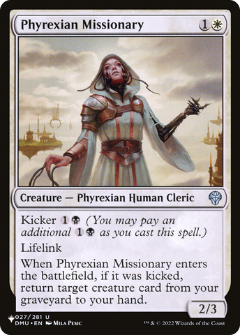 Phyrexian Missionary [The List] - The Mythic Store | 24h Order Processing