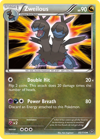 Zweilous (85/114) [XY: Steam Siege] - The Mythic Store | 24h Order Processing