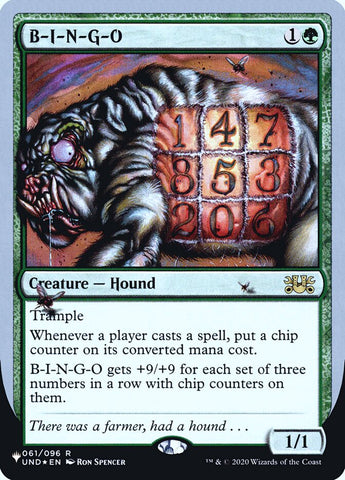 B-I-N-G-O (Unfinity Foil Edition) [The List] - The Mythic Store | 24h Order Processing