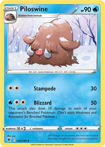 Piloswine (032/189) [Sword & Shield: Astral Radiance] - The Mythic Store | 24h Order Processing
