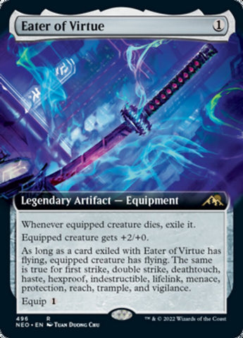 Eater of Virtue (Extended Art) [Kamigawa: Neon Dynasty] - The Mythic Store | 24h Order Processing