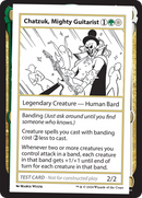 Chatzuk, Mighty Guitarist [Mystery Booster 2 Playtest Cards] - The Mythic Store | 24h Order Processing