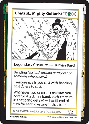 Chatzuk, Mighty Guitarist [Mystery Booster 2 Playtest Cards] - The Mythic Store | 24h Order Processing